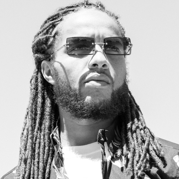 Red Tint Mens Rimless Square Sunglasses - Picture 5 of 5